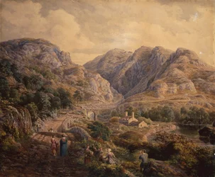 Pass von Pont Aber Glaslyn, Nordwales
