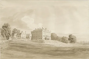 Patshull House: Sepiawaschzeichnung, August 1820