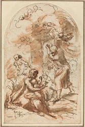 Studie für die "Madonna della Scodella" (recto)
