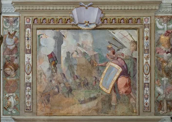 Die Eroberung Jerusalems durch Gottfried von Bouillon, um 1589-94