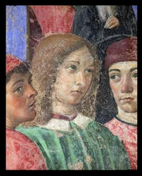Die Prozession des Bischofs vor der Kirche von S. Ambrogio (Detail)