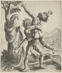 Herkules ringt mit Antäus