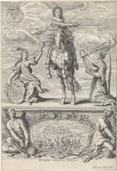 Porträt von Gaston Jean-Baptiste von Orléans zu Pferd