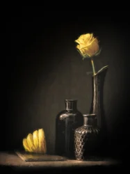 Elegante Rose und Zitrone