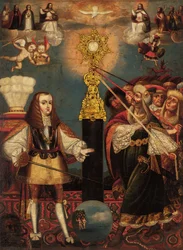 Karl II. in Verteidigung der Eucharistie, spätes 17. Jahrhundert