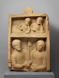 Grabstein aus Kalkstein, 4. Jahrhundert v. Chr.