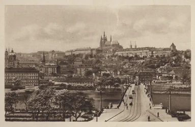 Manes-Brücke und die Burg, Prag
