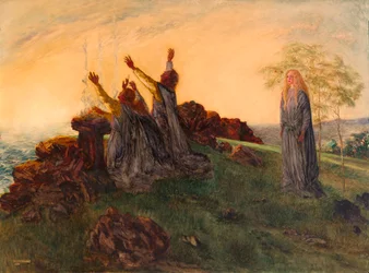 Der Tod von St. Brighid, spätes 19. - frühes 20. Jahrhundert