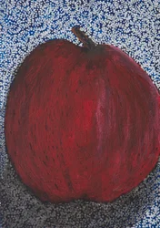 Lebhafte rote Apfelpunkte
