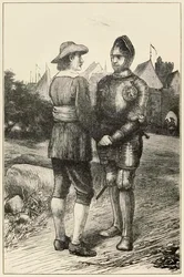 Hopeful und Christian aus The Pilgrims Progress From This World, To That Which Is To Come von John Bunyan (1628-1688) Illustration von Thomas Dalziel (1823-1906)