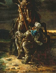 Und im ersten Lauf fielen der Elfenritter und sein Pferd (Detail)