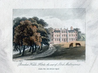 Brocket Hall, Herts, der Sitz von Lord Melbourne, 1817