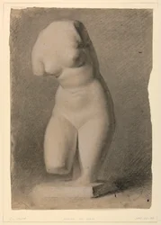 Zeichnung, Weiblicher Torso aus einem Gips, 1840