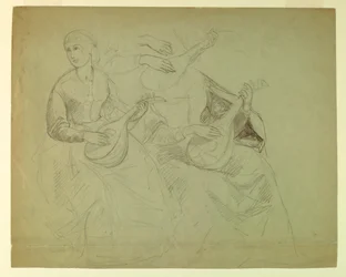 Zeichnung, Studie für "Titian zeigt, 1871–72"