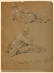 Zwei Studien des Künstlers, 1864