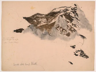 Vom Fenster des Chalets, Gipfel des Mt. Scheidegg, nach Nebel und Sturm