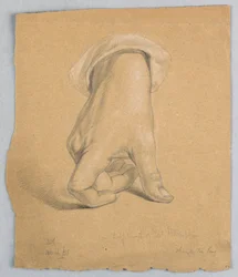 Studie der rechten Hand von Alexander Hamilton