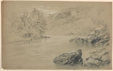 Der Androscoggin-Fluss bei Gorham, New Hampshire