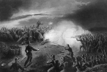 Angriff und Zurückschlagung der Russen vor Sewastopol, Krimkrieg, 1857