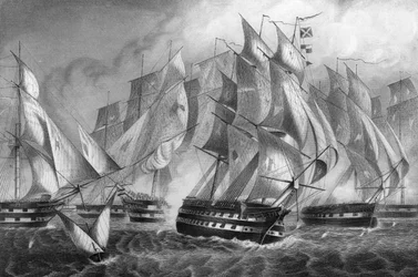 Sir Charles Napiers Sieg vor Kap St. Vincent, 5. Juli 1833, um 1857