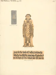 Messingplatten-Denkmal für John Stockton, West Wickham Kirche