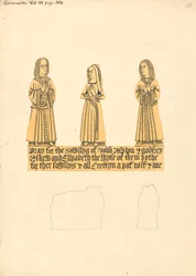 Messingplatte für John Asplyn, Godfrey Askew und Elizabeth, die Frau von beiden, Kirche von Edmonton