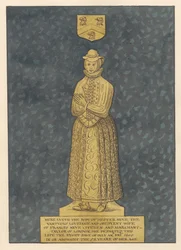 Messingplatte für Mrs. Hester Heve aus der Kirche von East Ham