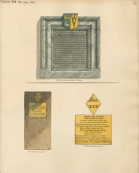 Denkmal für Elizabeth Grene und Anne Grey aus der Kirche von Enfield