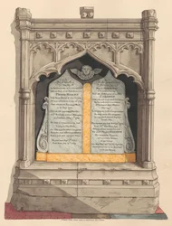 Grabdenkmal für Thomas und Elizabeth Moore und ihre Tochter Elizabeth aus der Kirche von Chiselhurst