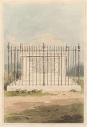 Die Umgebung von London: Grab von George Earl of Macartney, aus dem Kirchhof von Chiswick
