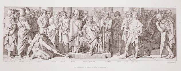 Die Krönung von Harold zum König von England, aus 