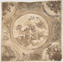 Deckengestaltung mit einer Allegorie des Sieges, n.d.