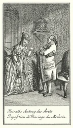 Heiratsantrag des Arztes (Gravur)