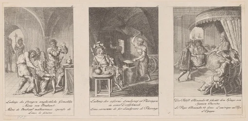 Blatt 4-6 der Folge „Geschichte des Mittelalters“