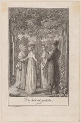 Lottchen besucht Minchen, die vom Treffen mit dem Gutsbesitzer erzählt, Blatt 4 der Folge „Der Ruf in die Stadt“