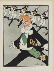 Französischer Schauspieler Max Dearly. Illustration für Le Rire