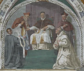 Papst genehmigt den Kartäuserorden (Fresko)