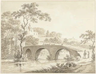 Die Brücke über den Tiber bei Narni in der römischen Campagna