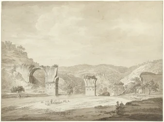 Ruine der Brücke von Augustus in Narni, Italien
