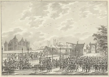 Ankunft der bewaffneten Amsterdamer Bürger in Muiden, 1787