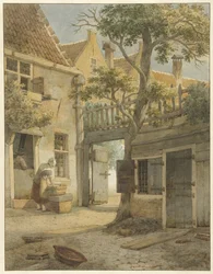 Innenhof eines Hofes in Amsterdam