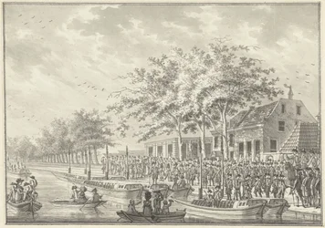Abreise der Amsterdamer nach Utrecht, 1787
