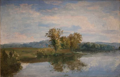 Ein Blick auf den See Vejl bei Silkeborg, Jütland