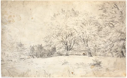 Eine kniende Figur in einer Berglandschaft. David? oder der verlorene Sohn