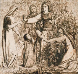 Dantes Vision von Matilda, die Blumen sammelt
