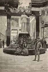 Ausstellung von Stoffen und Spitzen, Rotonda und Stoffgalerie, Rom, Italien