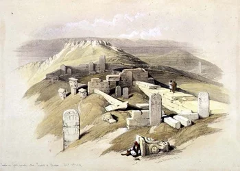 Tempel auf Gebel Garabe, genannt Surabit el Khadim, 17. Februar 1839, Platte 119 aus Band III von 