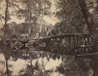 Militärbrücke über den Chickahominy, Virginia, 1862