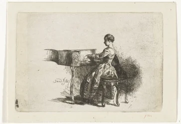 Mädchen am Klavier