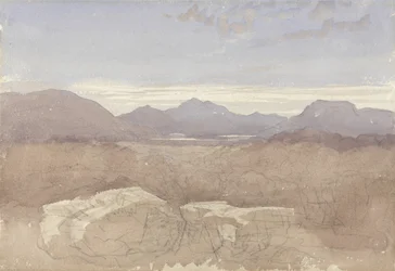 Eine bergige Aussicht, Nordwales, ca. 1818